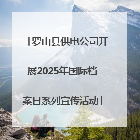 罗山县供电公司开展2025年国际档案日系列宣传活动